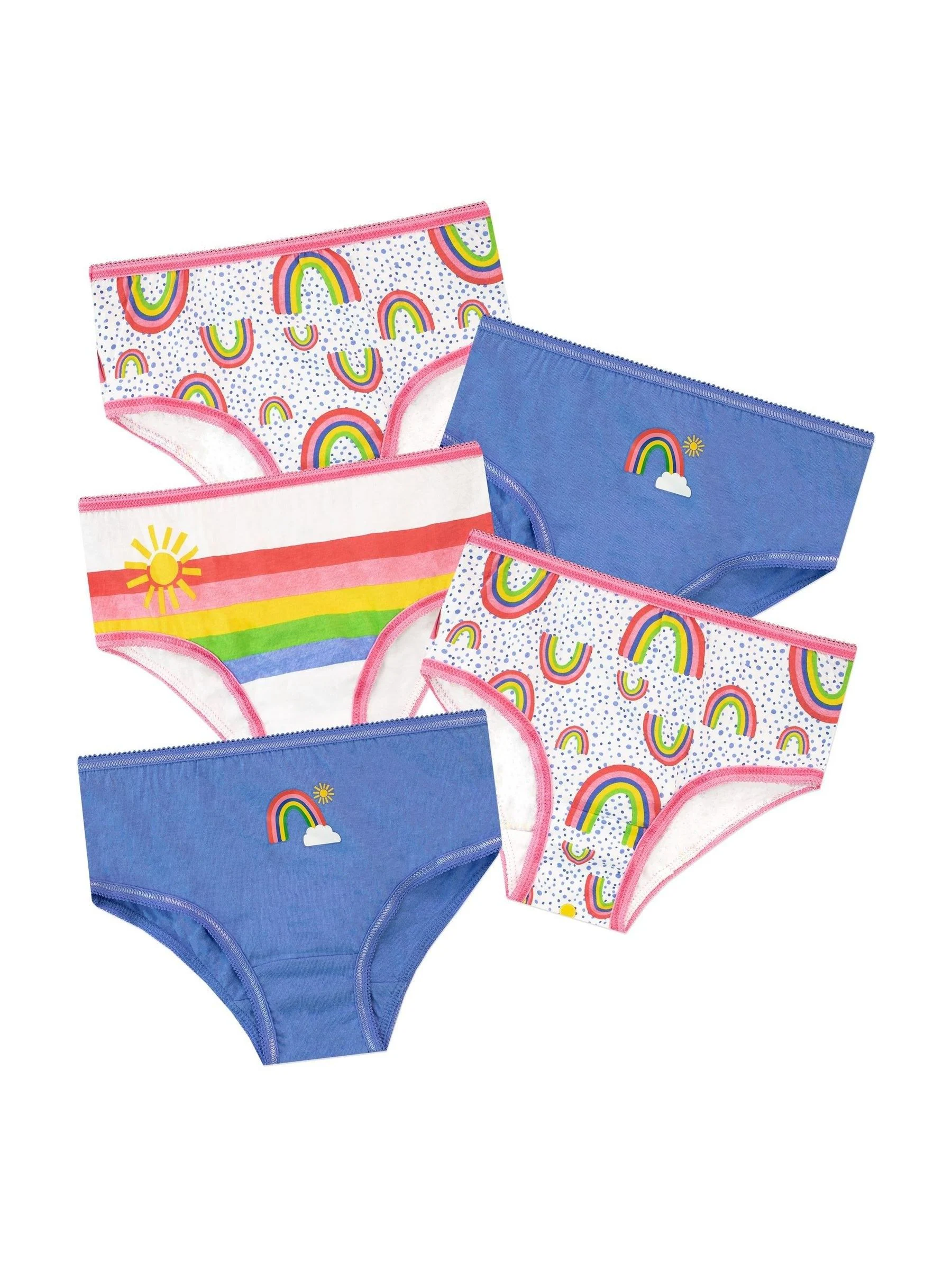 Harry Bear regenboog 100% katoenen slipjes verpakking van 5