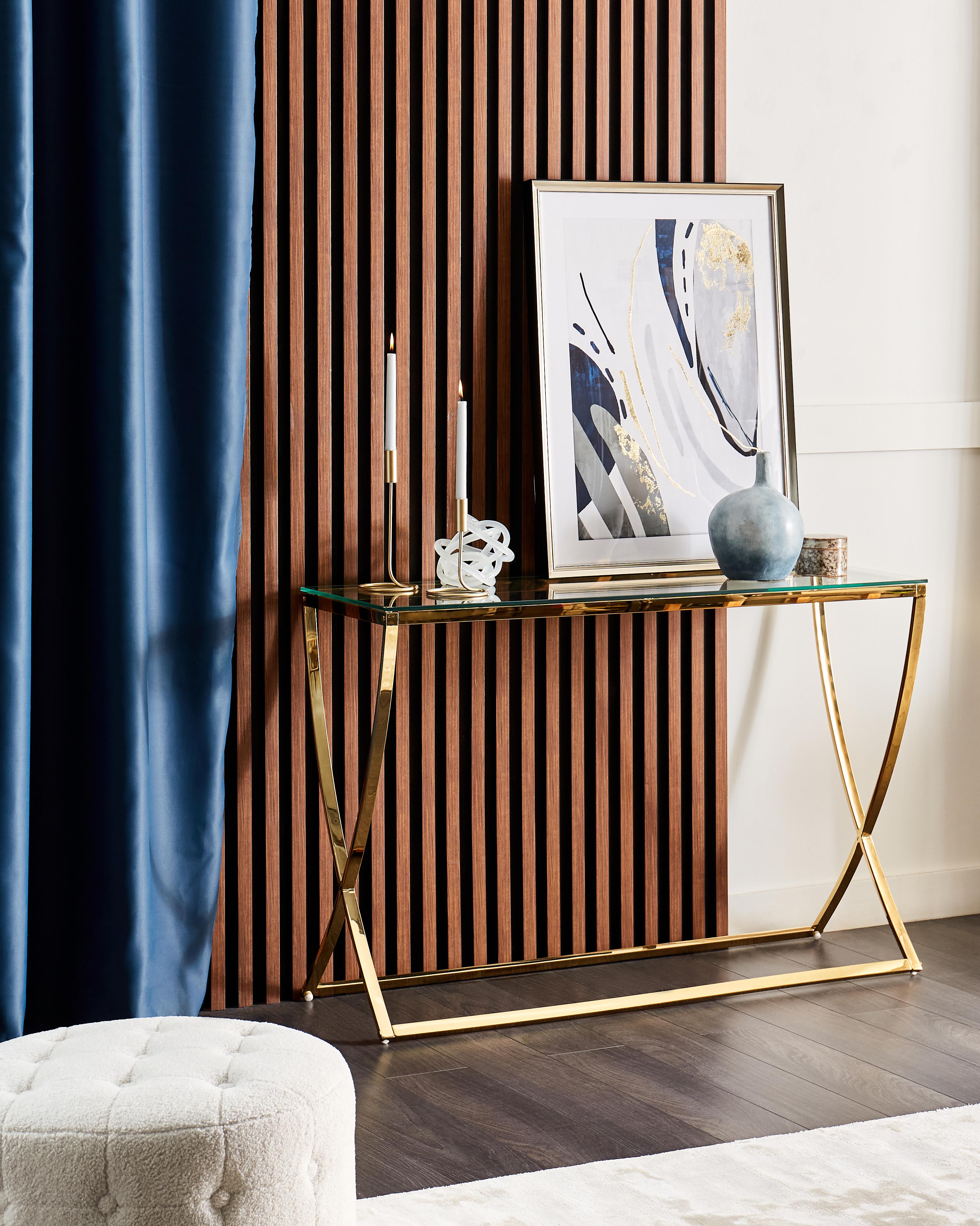 Sidetable RINGGOLD Veiligheidsglas Goud