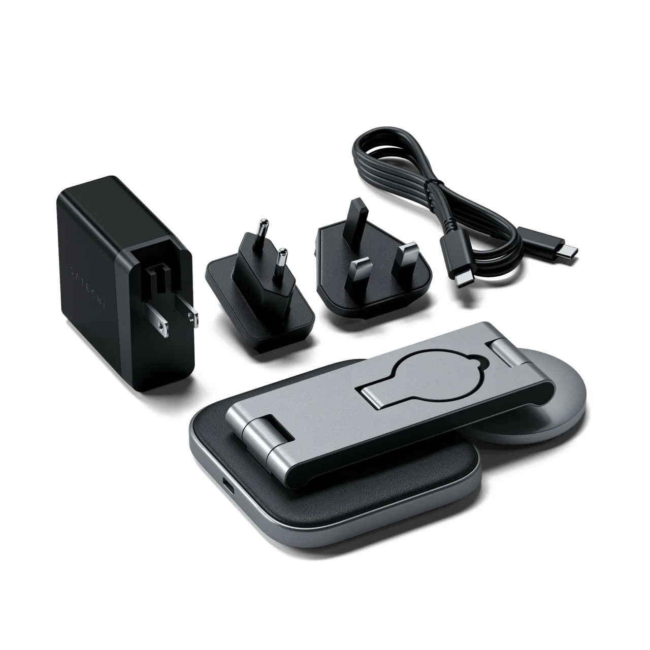 (15W) 3in1 MagSafe Qi2 Wireless Charger Ladegerät für Apple iPhone / Apple Airpods / Apple Watch Dockingstation (ST-Q31FM-EA) - Space Gray