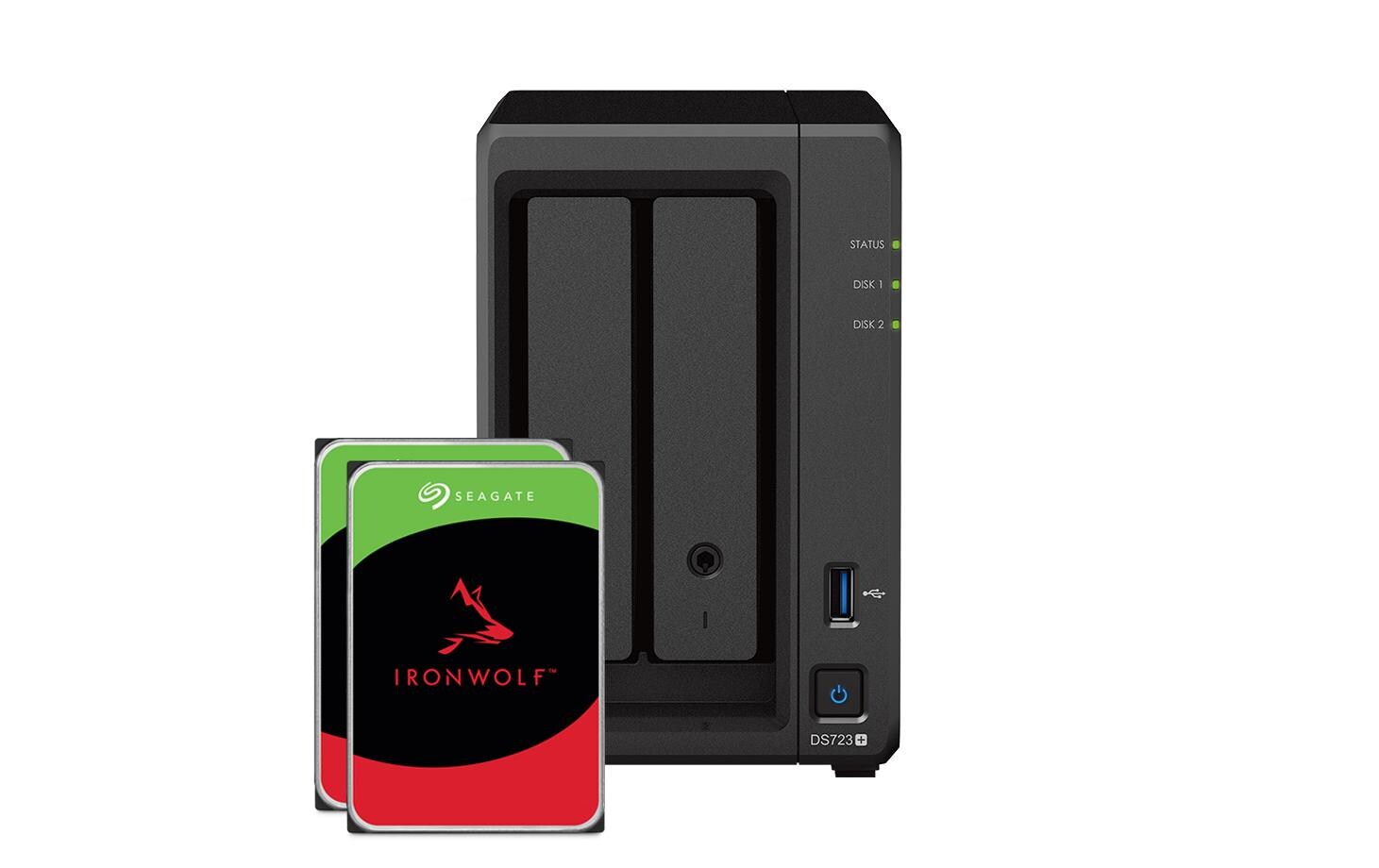 NAS DiskStation DS723+ 2-bay Seagate Ironwolf 8 TB<br>Leistungsstarker NAS mit zwei Einschüben