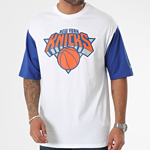 Tee Shirt NBA Color Insert New York Knicks 60424432 Blanc Bleu Roi