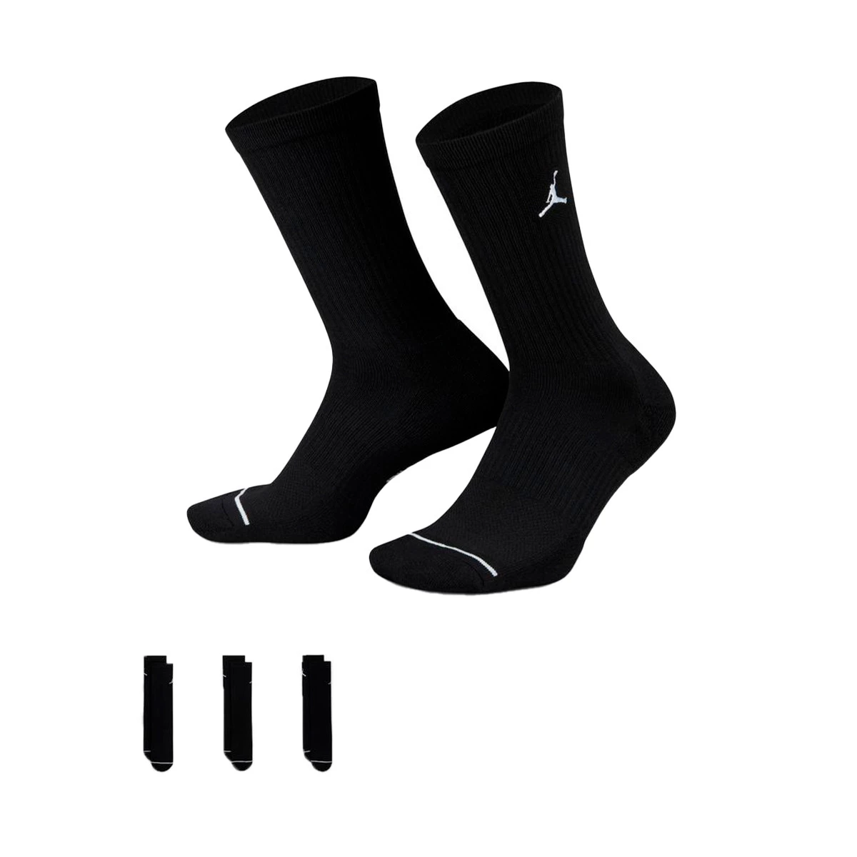 Meias Jordan Everyday Cushioned Poly Crew (3 Pares)