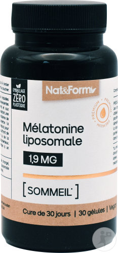 Nat&Form Mélatonine Liposomale 1,9mg Complément Alimentaire Sommeil 30 Gélules