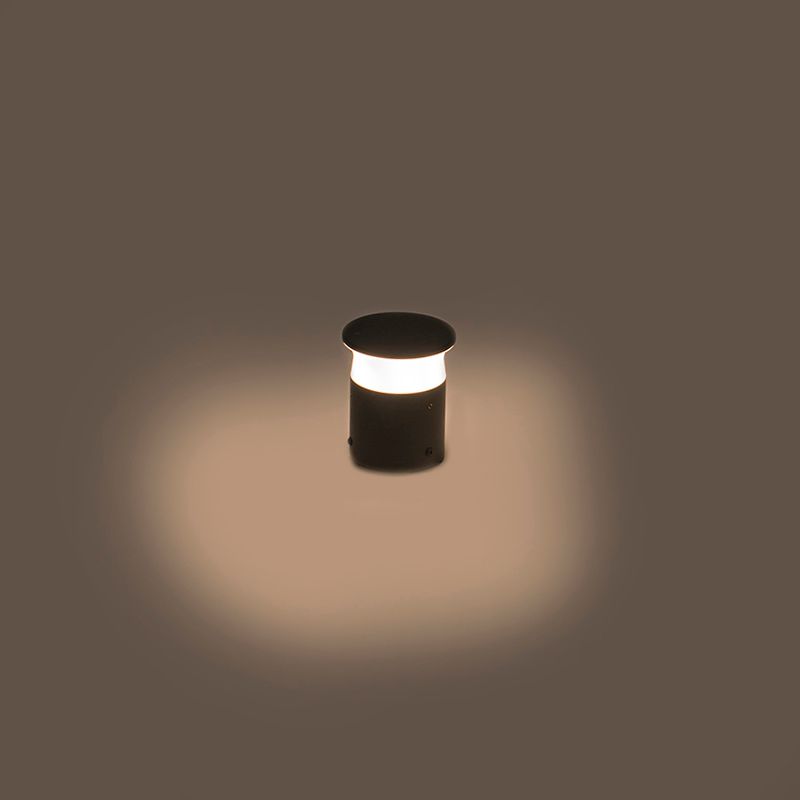 Moderne buitenlamp donkergrijs 12 cm incl. LED - Bar