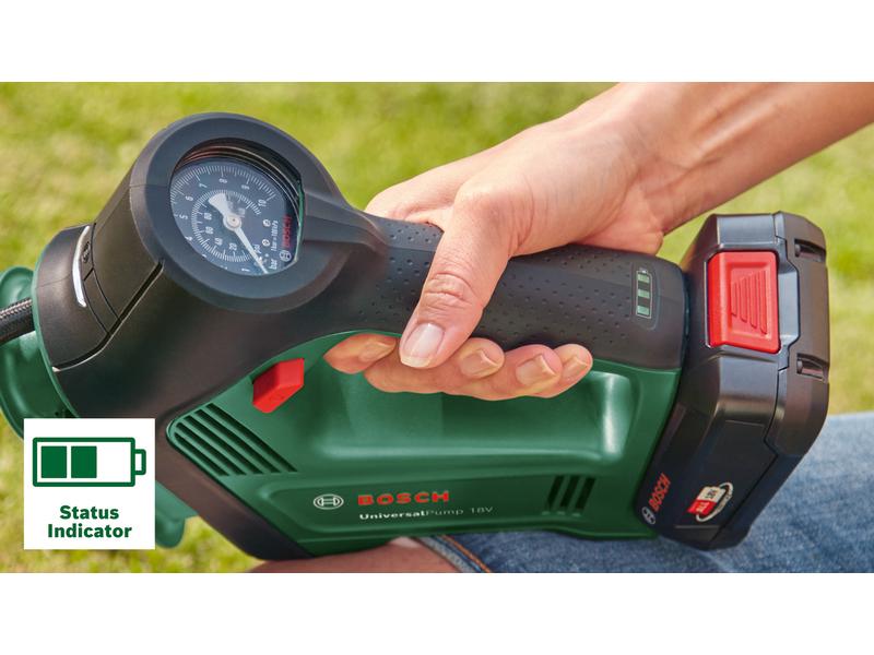 Bosch Akku-Druckluftpumpe UniversalPump 18 V Solo Schnelles Aufpumpen mit dem kraftvollen Akku-Kompressor von Bosch