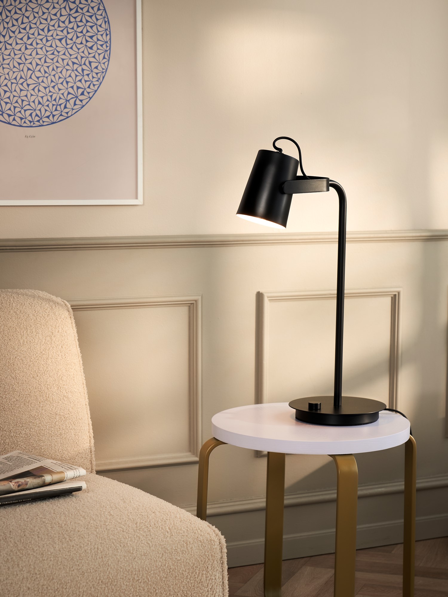 ARDENT bordlampe | Jern. 35 x 20 x 54 cm.  | Black | Hübsch