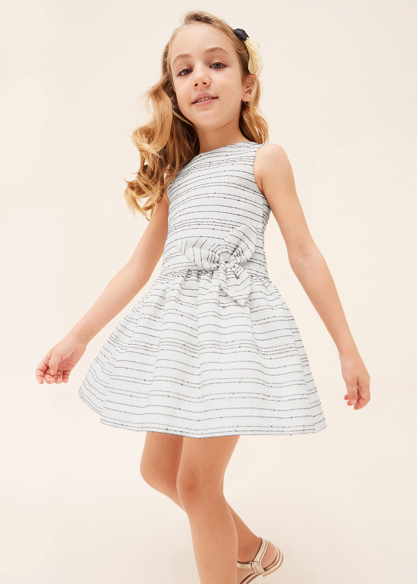 Vestido jacquard para menina