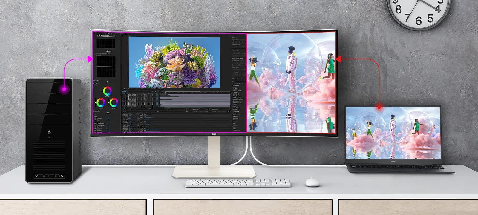 LG UltraWide 38WR85QC-W Écrans de bureau et professionnels