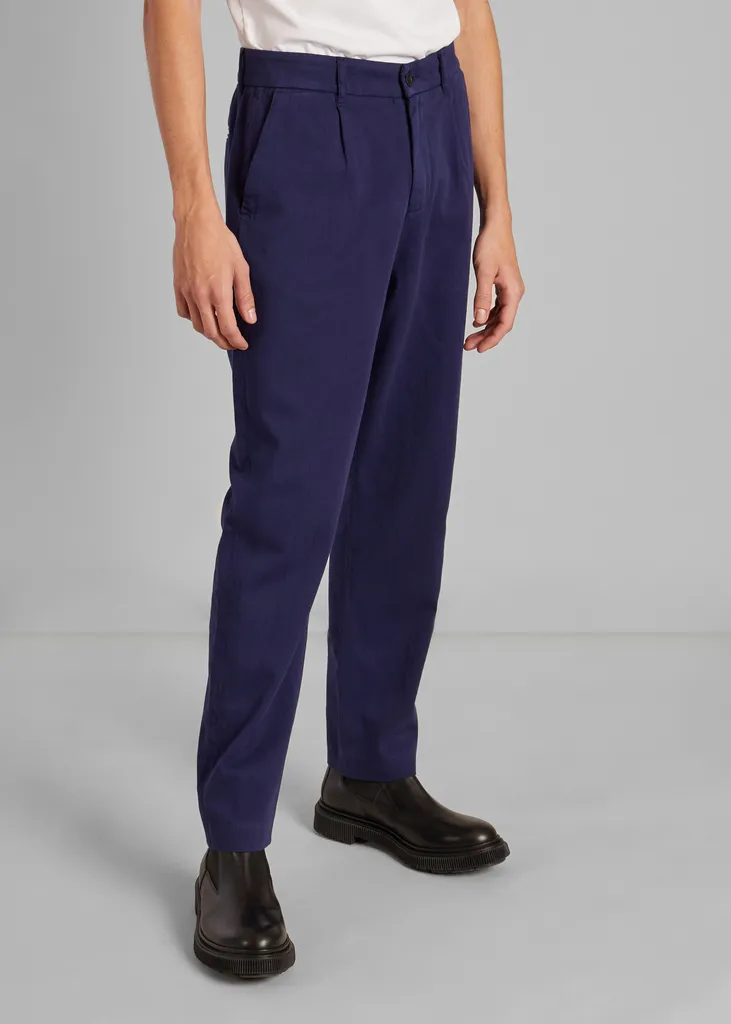 Pantalon à plis en twill de coton L'Exception Paris