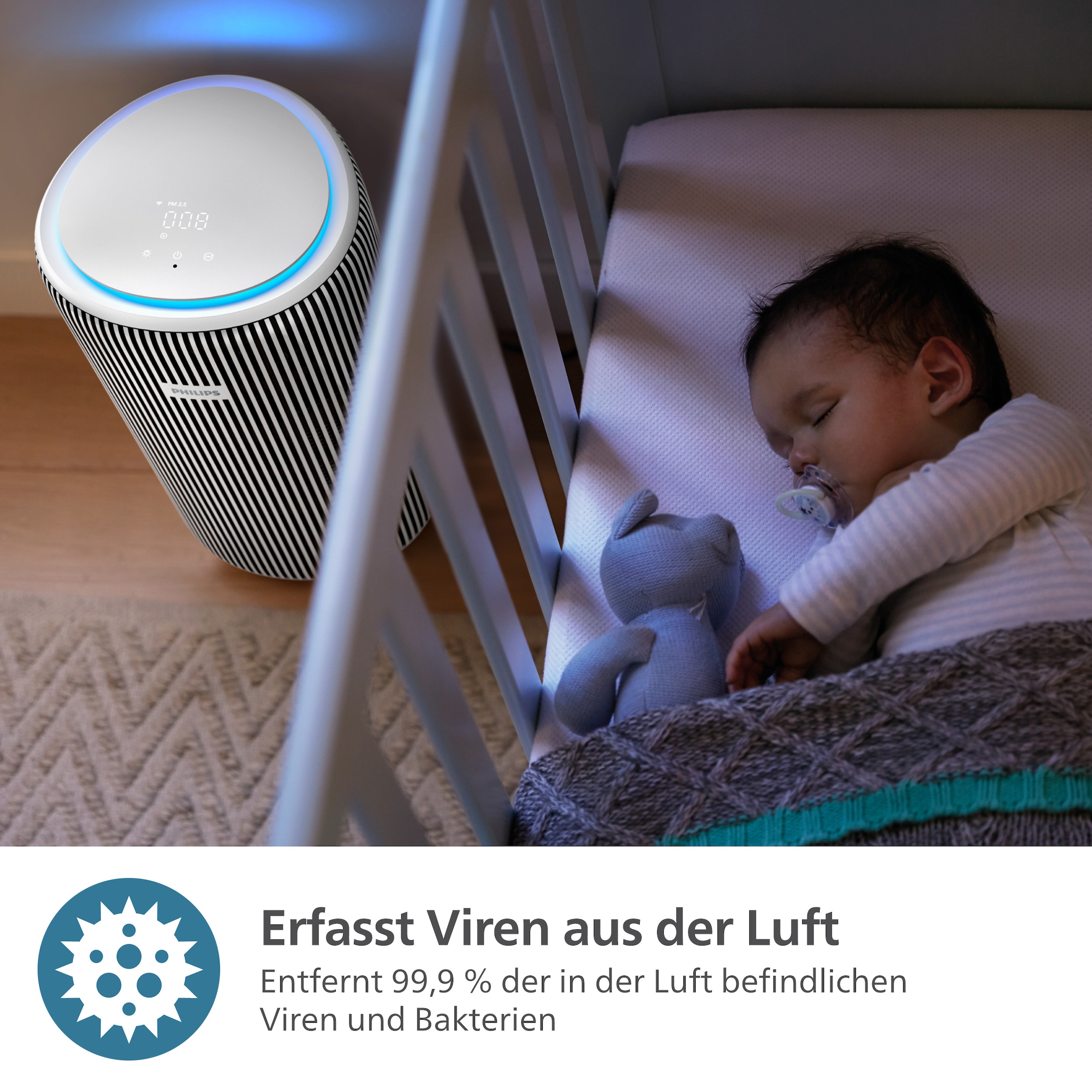 Philips Luftreiniger »AC3220/10 PureProtect 3200 Series, Luftreinigungsrate (CADR) 520 m³/h« für 135 qm Räume 3-Schichten-HEPA-Filtersystem, leise