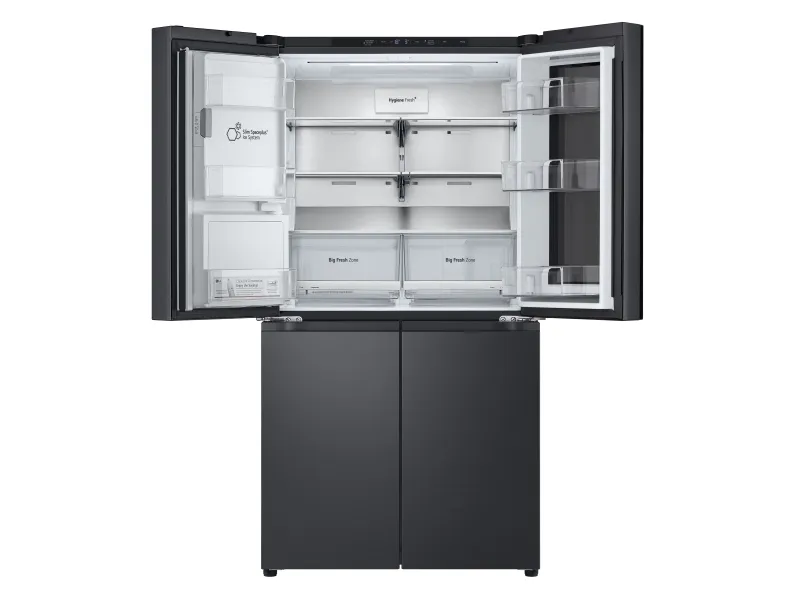 LG GMG960EVJE - Køleskab/fryser - frans dør-bundfryser med vanddispenser, isdispenser - Wi-Fi - bredde: 91.4 cm - dybde: 72.9 cm - højde: 179.2 cm - 638 liter - Klasse E - essens sort stål