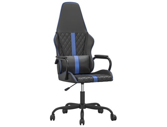 VIDAXL - Fauteuil de bureau Chaise de jeu de massage bleu et noir similicuir