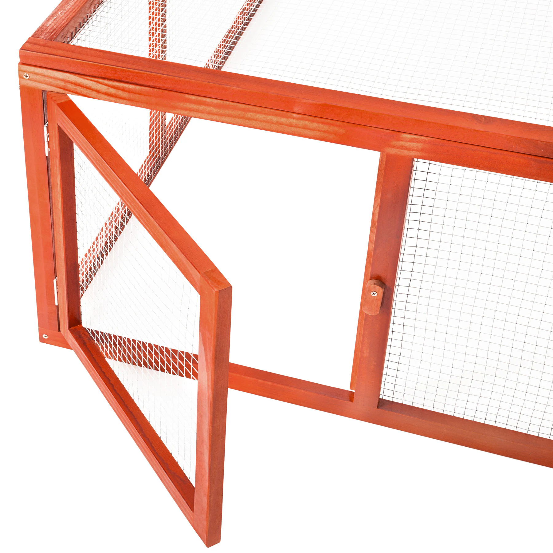 tectake® Hasenstall, aus Holz, 2 Dachöffnungen, 181 x 90 x 48 cm