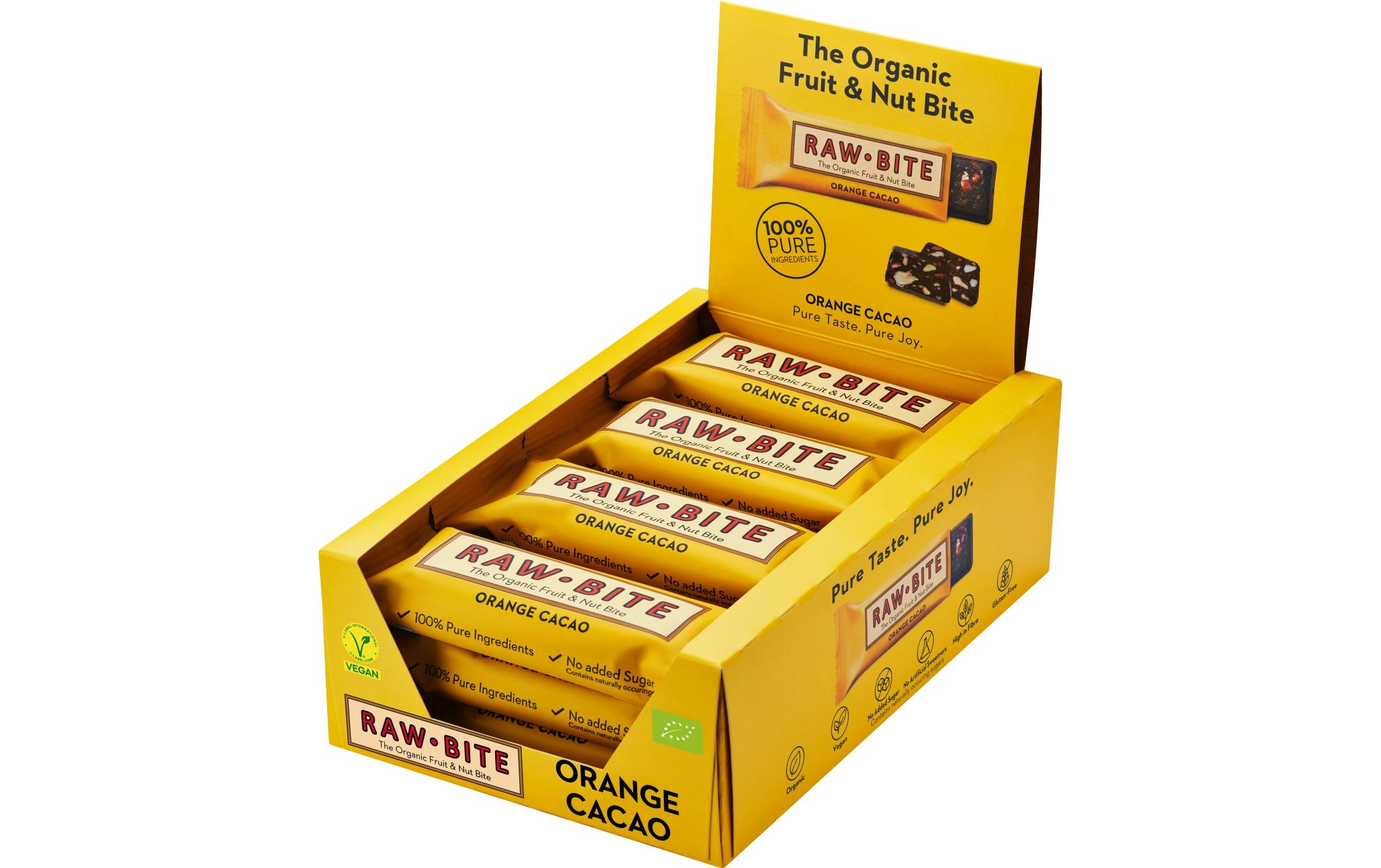 Riegel Bio Rohkost Orange Cacao 12 x 50 gLeckerer Rohkostriegel mit Orange Cacao
