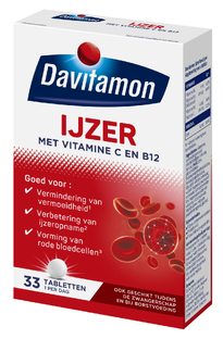 Davitamon IJzer met Vitamine C en B12 Tabletten 33TB