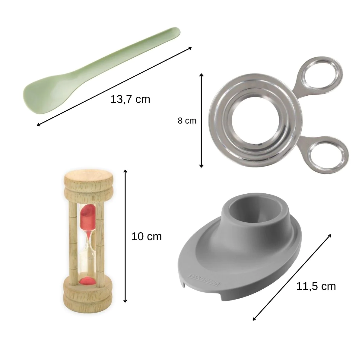 Ensemble de 4 ustensiles de cuisine pour la cuisson des œufs Fackelman