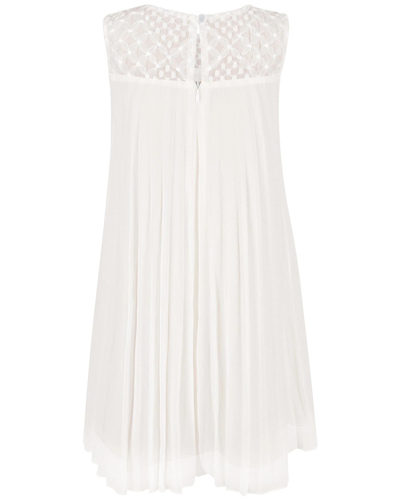 Kleid WHITE FLOWERS ärmellos in ecru