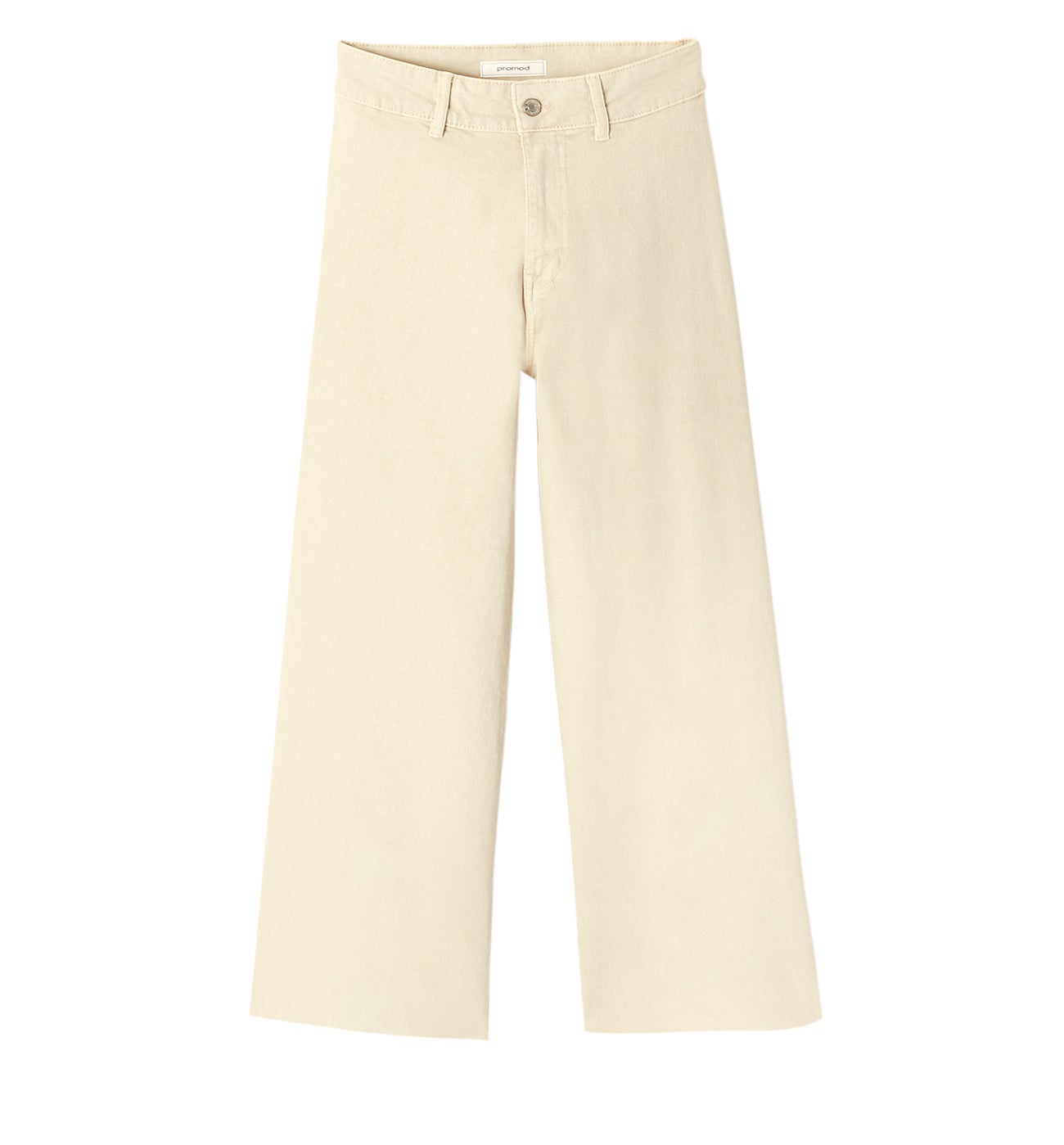 Pantalon taille haute raw cut - Beige