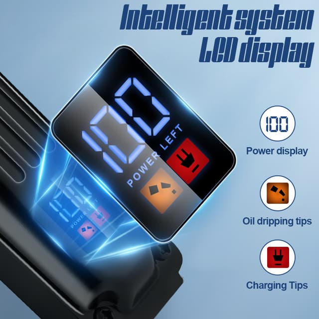 Professionel hårklipper skægtrimmer sæt 3 niveauer lang batterilevetid Sort