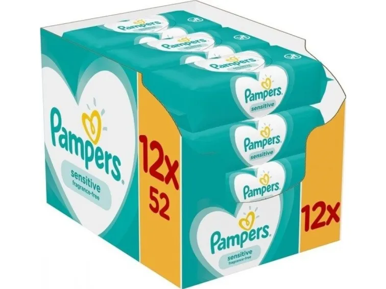 Pampers 81687213, Vådservietter til baby, Dermatologisk testet, Allergivenlig, Neutral pH, Parfumefri