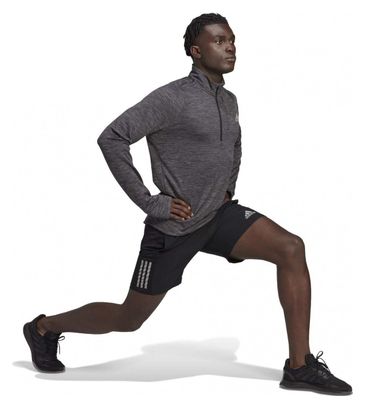Sweatshirt 1/2 zip chaud à 3 barres adidas Run Icons