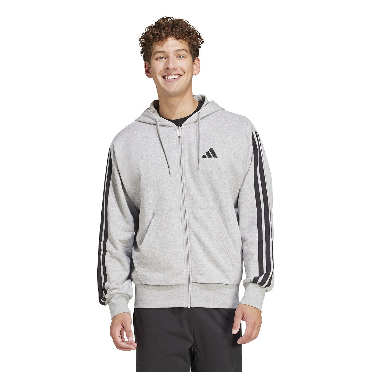ADIDAS ROUPAS ESPORTIVAS<br>Moletom com zíper Essencial