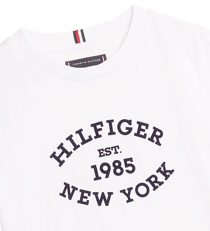 Tommy Hilfiger T-shirt - Monotype Flock - Hvid