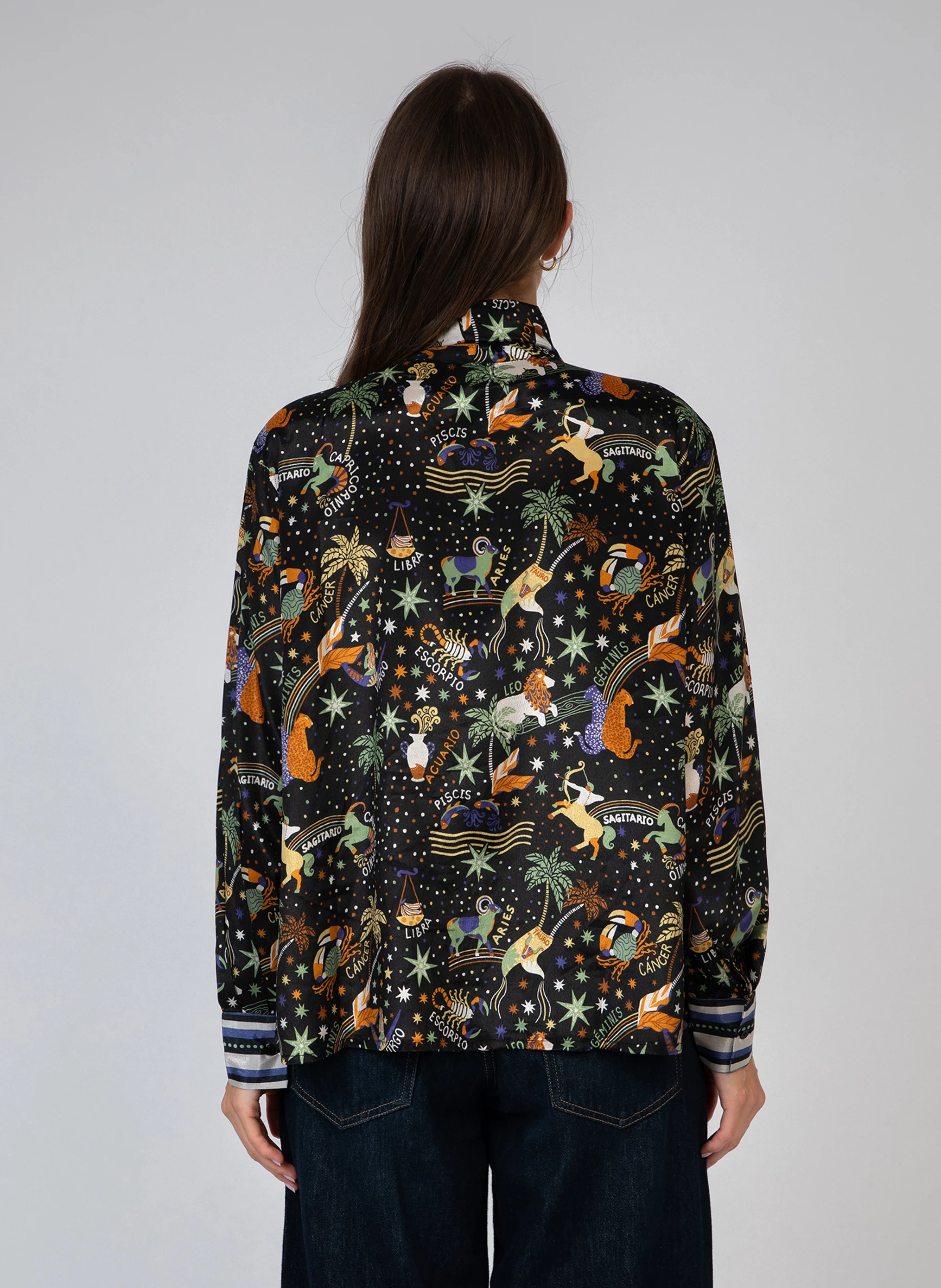 SIRINE - Chemise col lavallière imprimée | Multicolore
