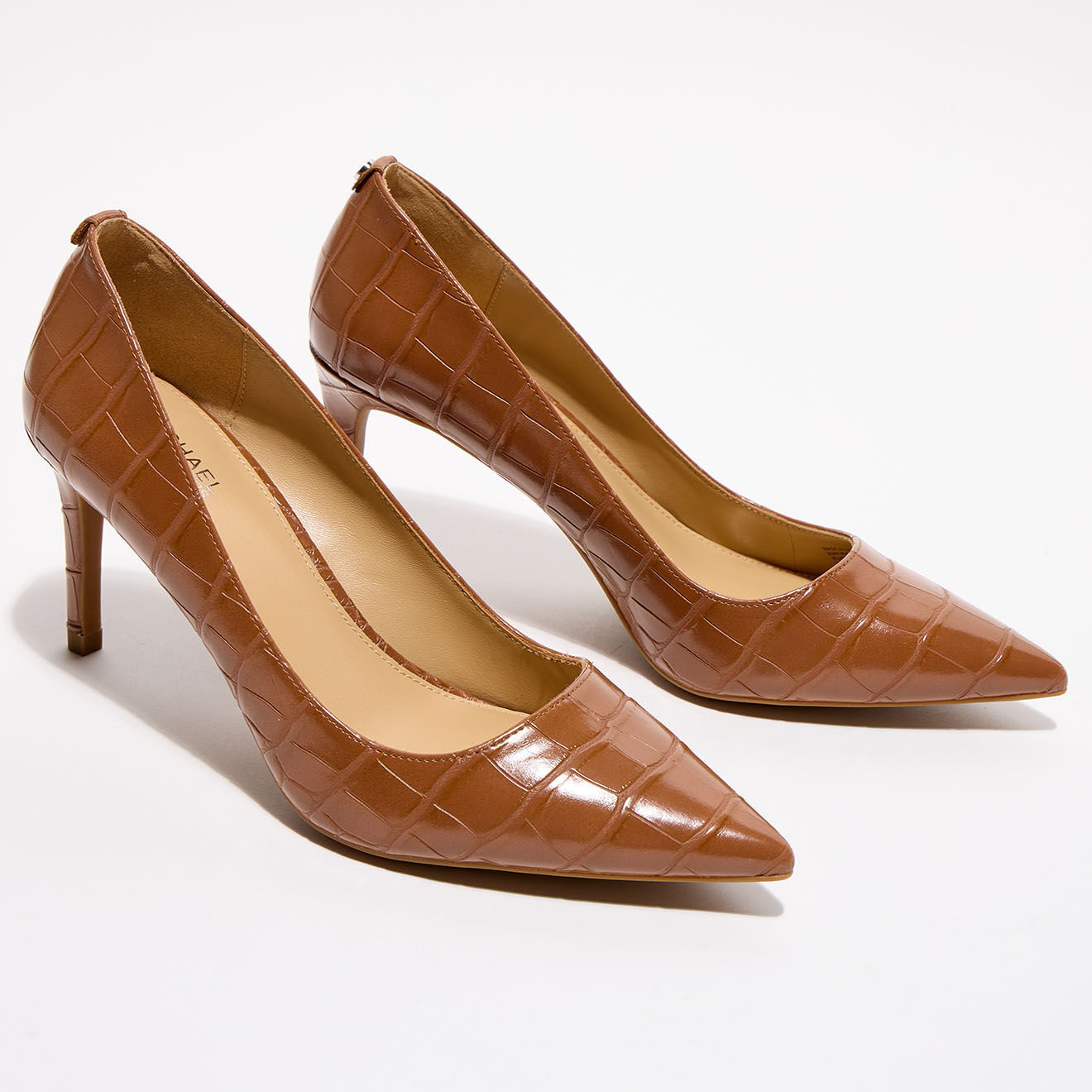 Michael Kors Chaussures Escarpins en Cuir Alina camel - Talon 7.5 cm