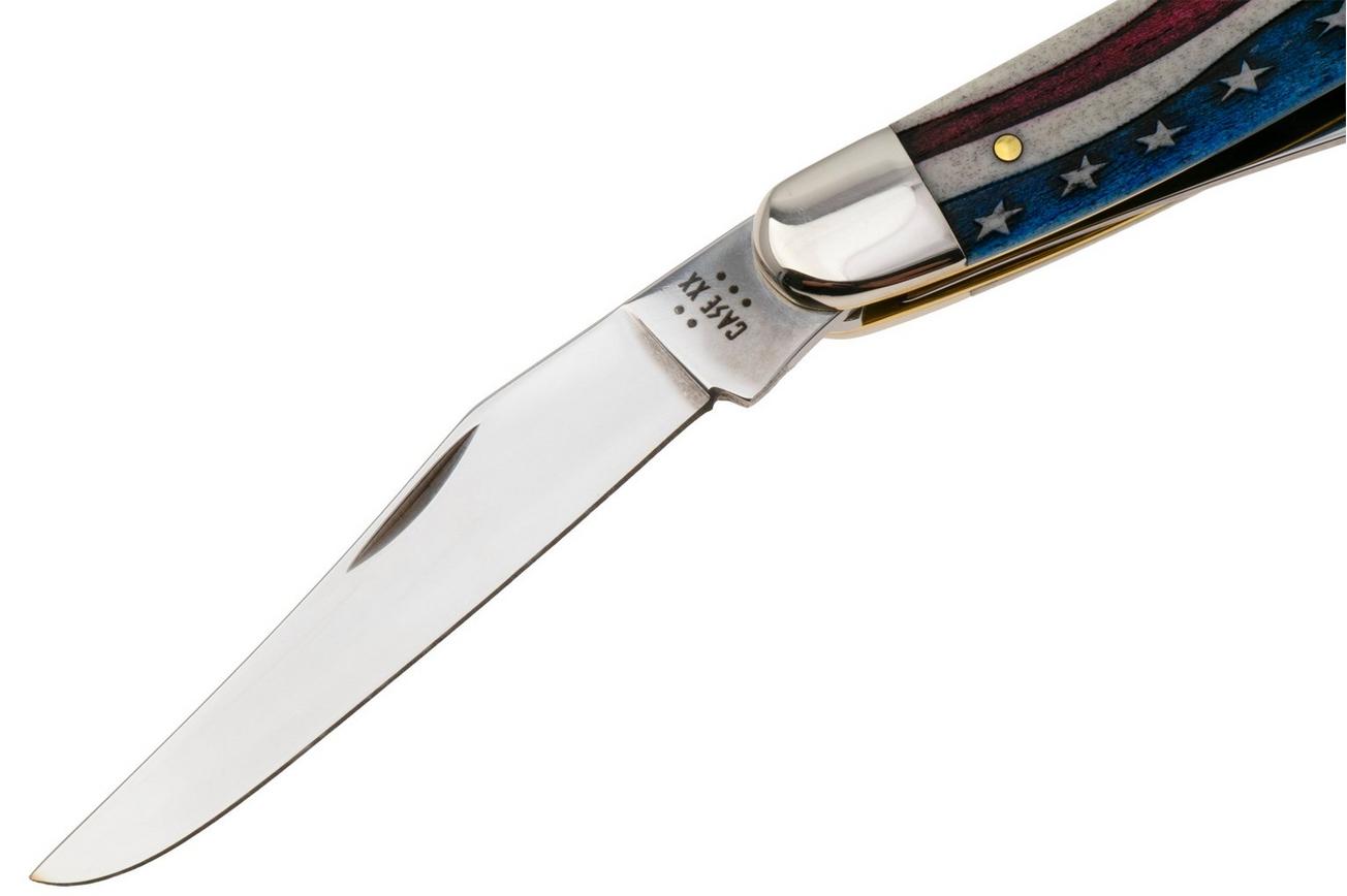 Case Muskrat Embellished Smooth Natural Bone, Star Spangled, 64143, MUSKRAT SS zakmes