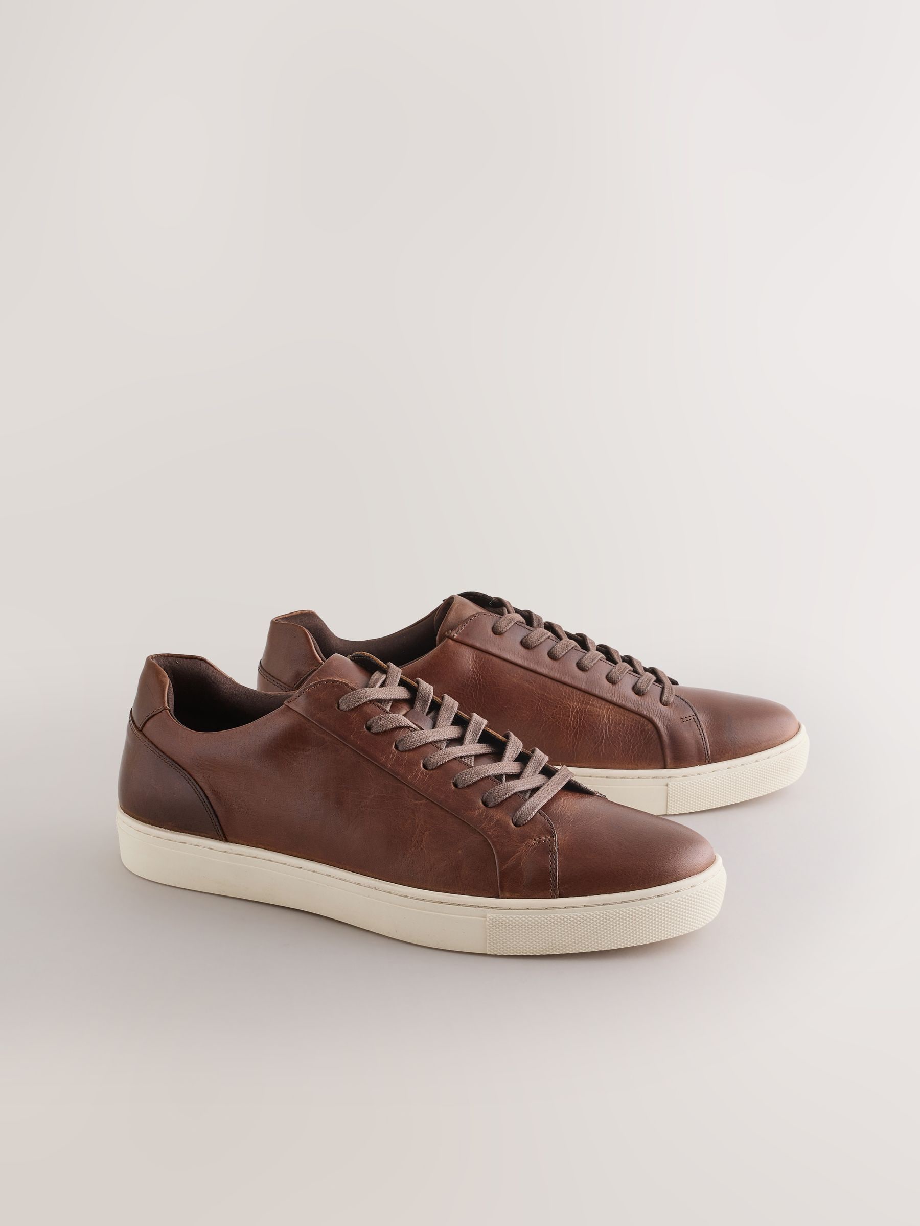 Lichtbruin - Leren sneakers