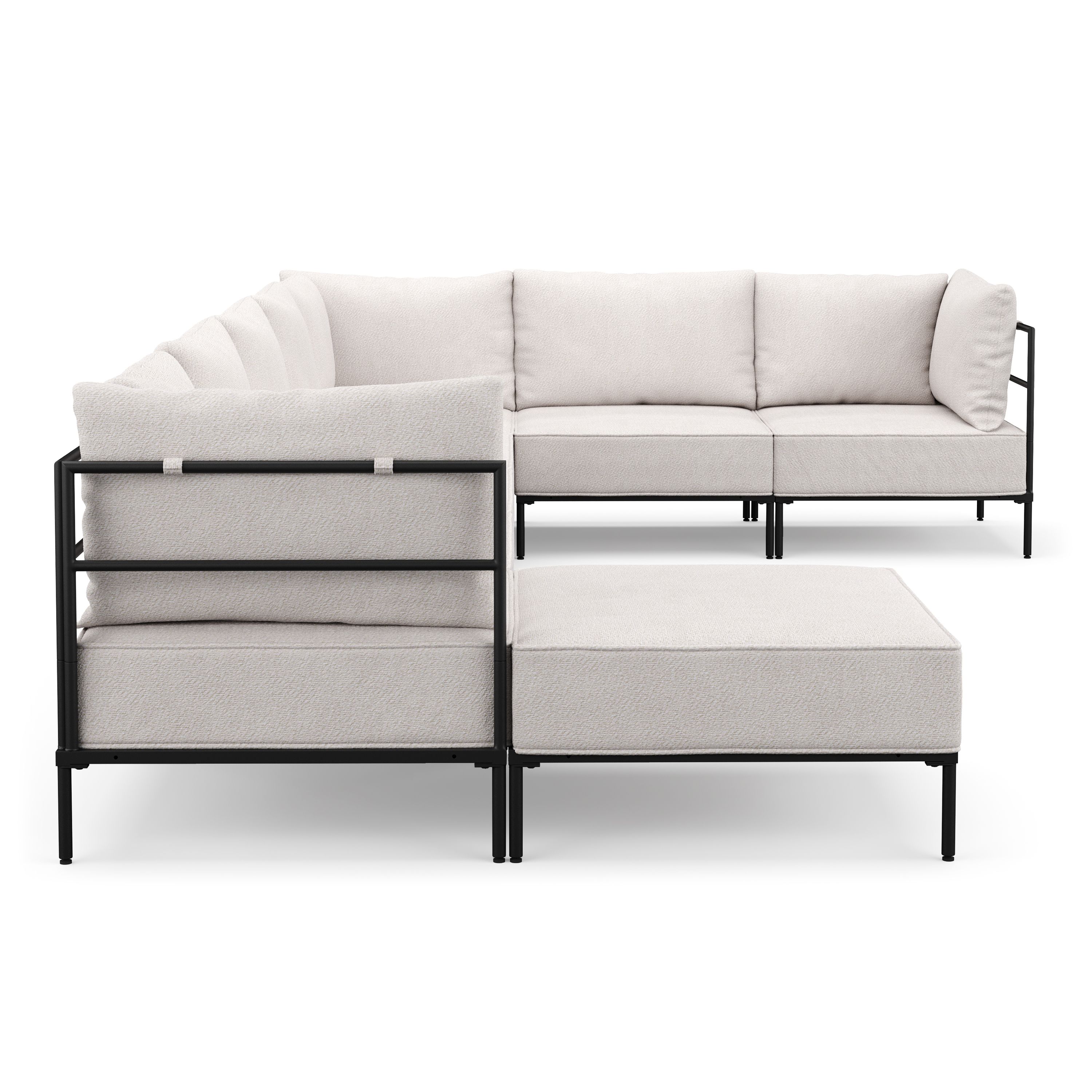 Ecksofa ETHAN Deluxe 6-Sitzer creme