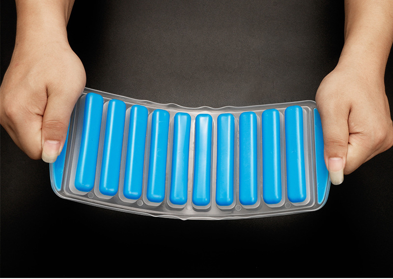 (10-fach) Silikon Eiswürfel Form DIY Flaschen Ice Cube Sticks Tray mit Deckel für Cocktails / Whisky / Softgetränke - Stäbe