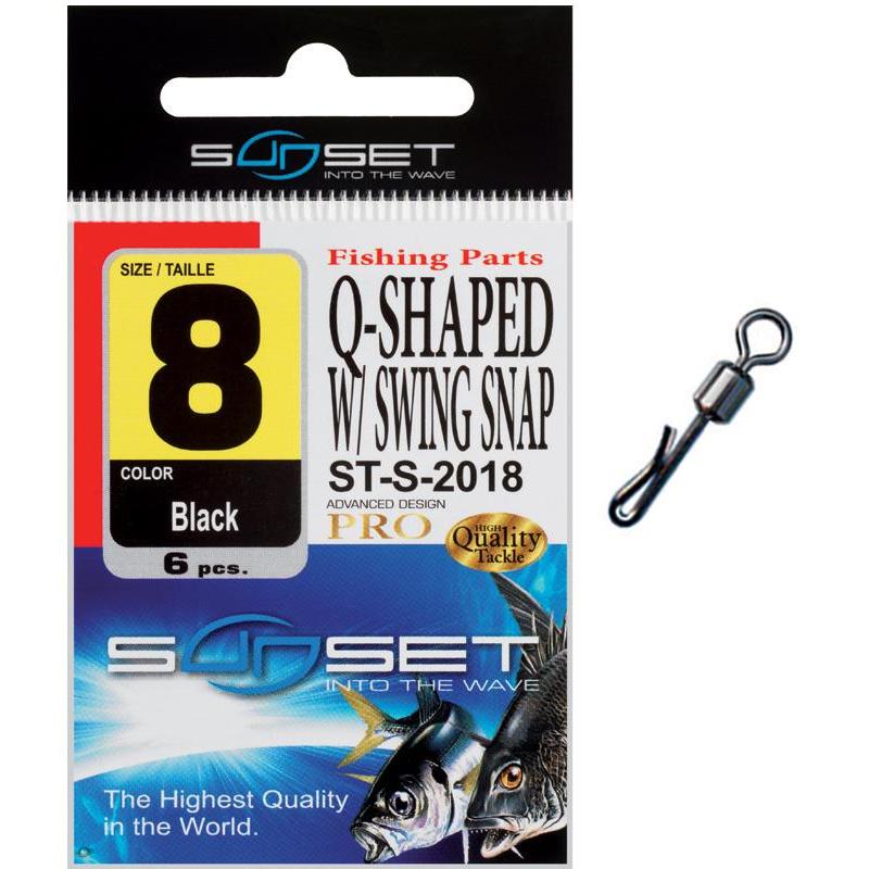 Emerillon Agrafe Mer Sunset Q-Shaped W / Swing Snap St-S-2018 - Par 6