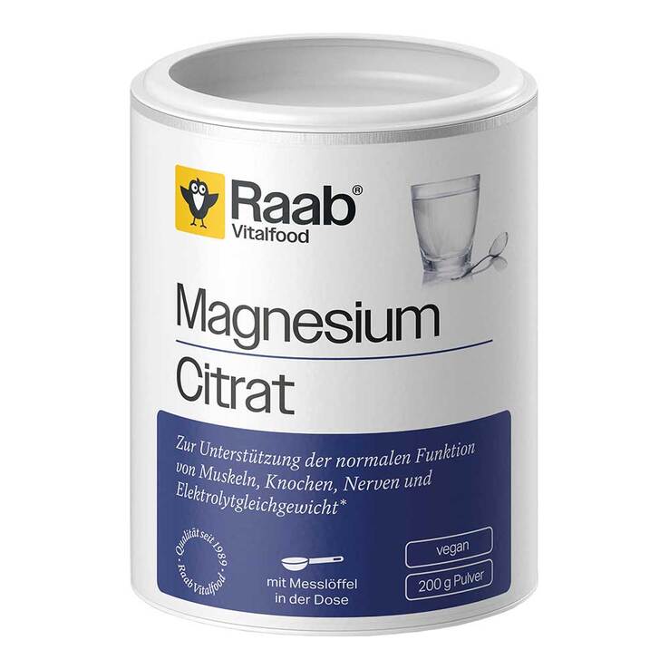 Raab Vitalfood Magnesiumcitrat Pulver, 200 g