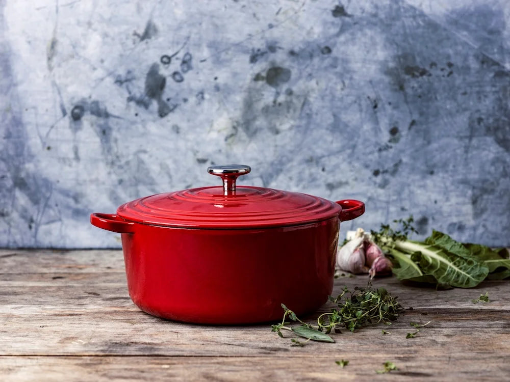 BK Bourgogne Braadpan Gietijzer - Chili Red