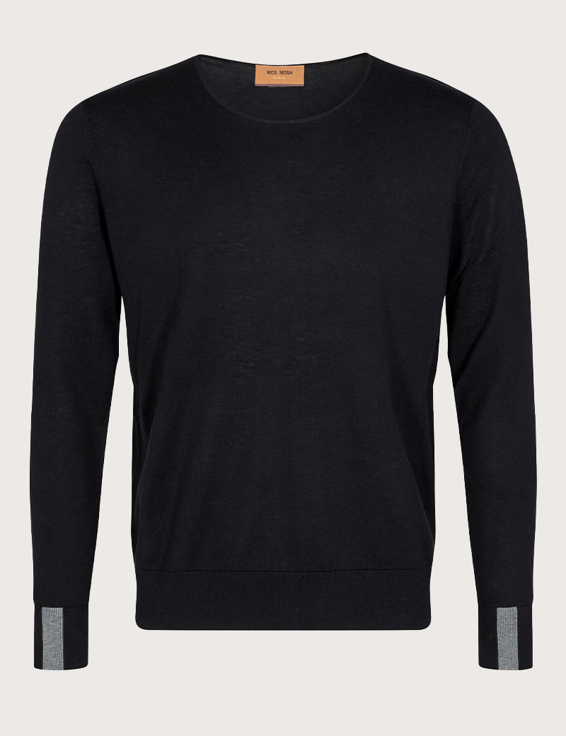 MOS MOSH TRICOT HOMME ADAM SUPIMA NOIR