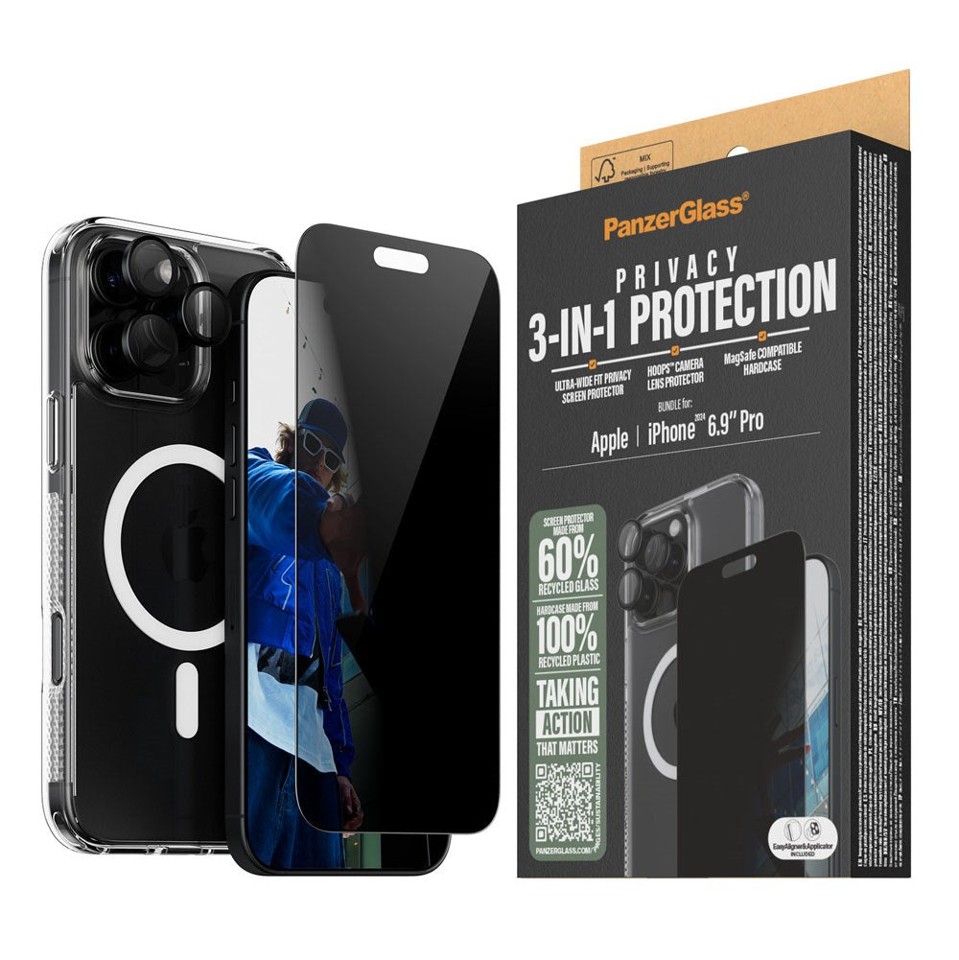 PanzerGlass - iPhone 16 Pro Max 6.9'' 3-in-1 Privacy P Bundle
