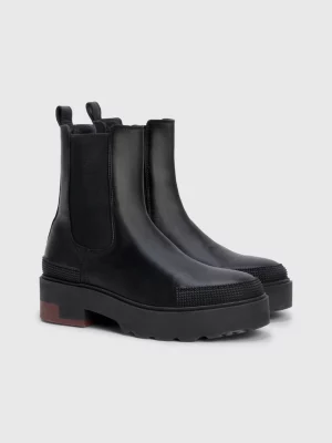 Botas de cano curto Crest com sola grossa em couro