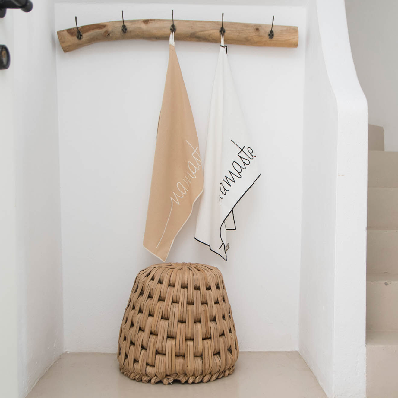 Febronie 2 Torchons en Coton Namaste sable - 50x75 cm