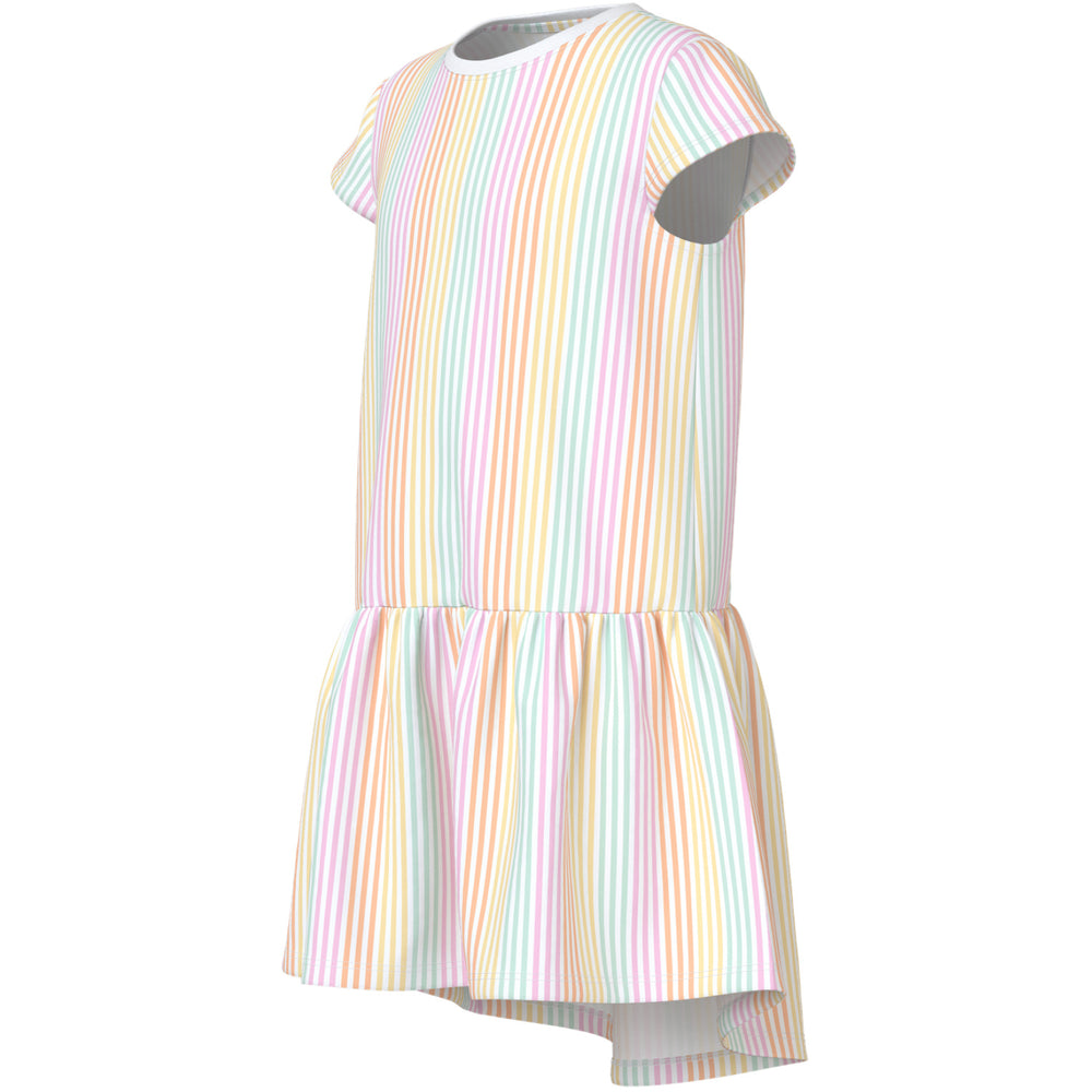 Køb Name It Bright White Cool Stripe Nkfvigga Capsl Kjole