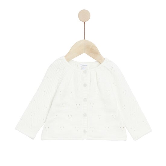 Golden Winter Cardigan en tricot   Ecru Peluche        de               P'tit bisou