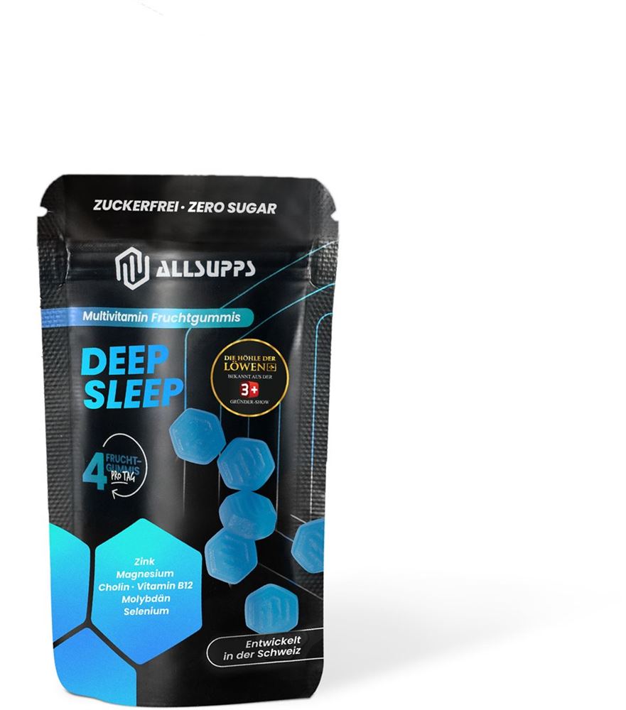 ALLSUPPS Deep Sleep Multivitamin Gummis<br>12 Stück, Beutel, Gummipastille, Blaubeere