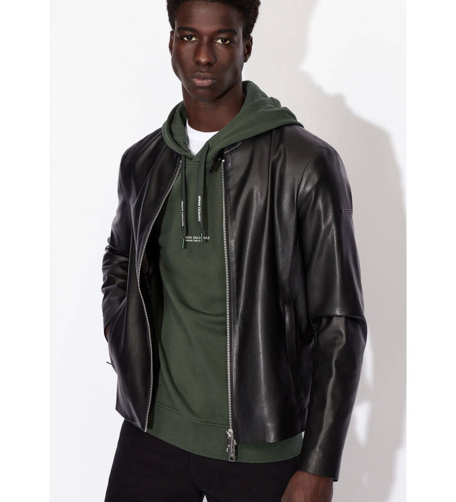 Jaqueta Armani Exchange Pao Preta