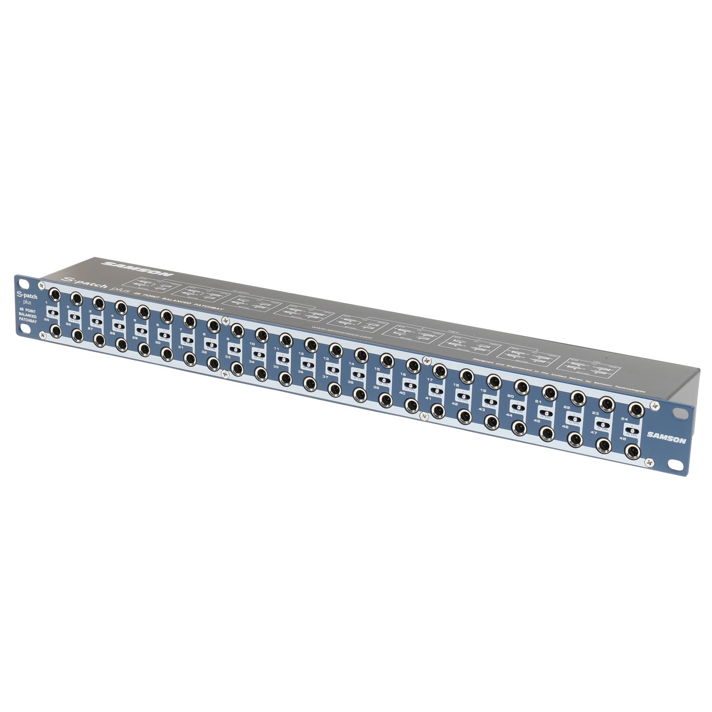 Samson S Patch+ 48-kanaals gebalanceerde patchbay