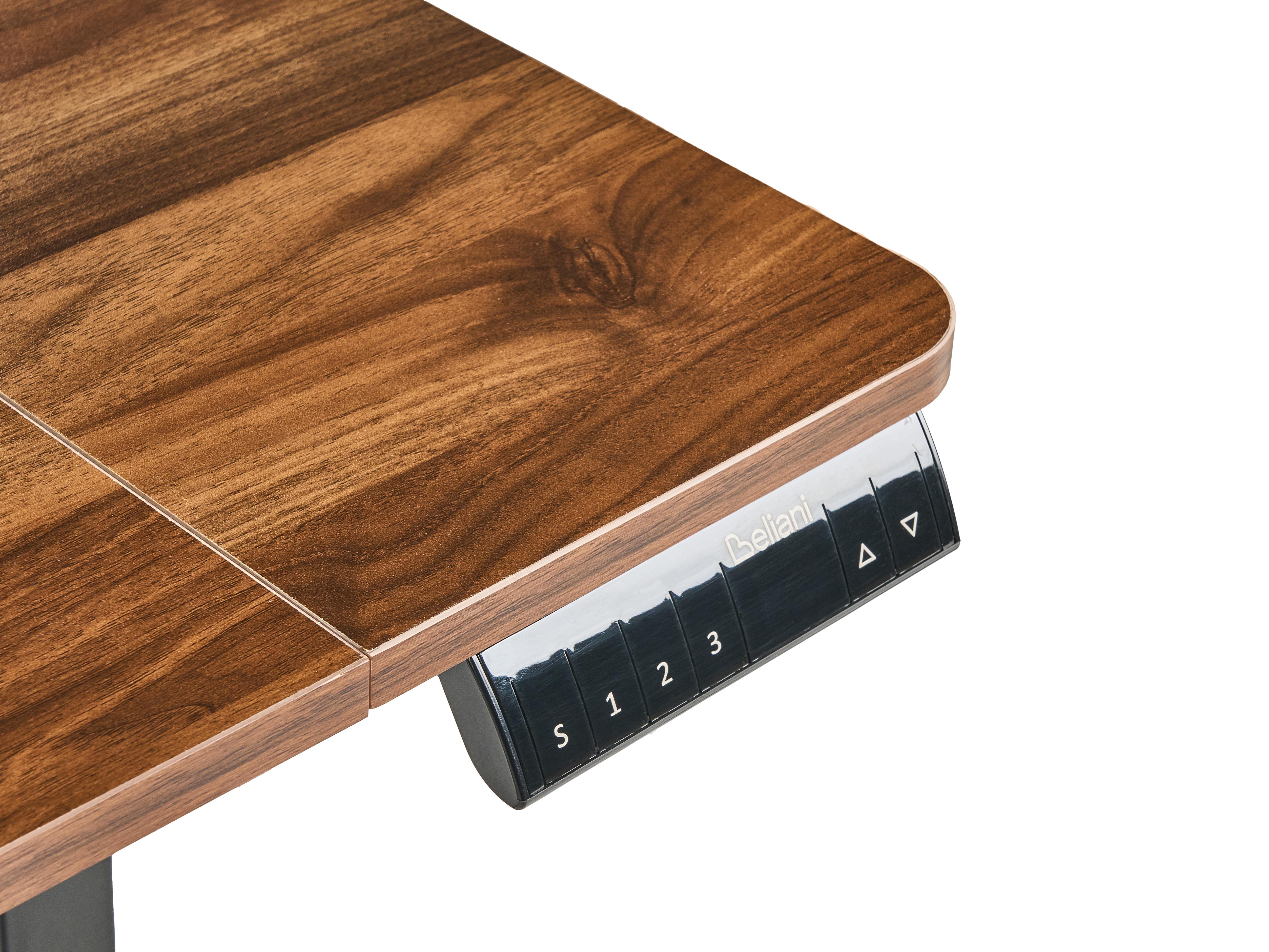 Elektrisch verstelbaar sta-bureau LUCAMA Bruin/zwart 120 cm 60 cm met USB-poort