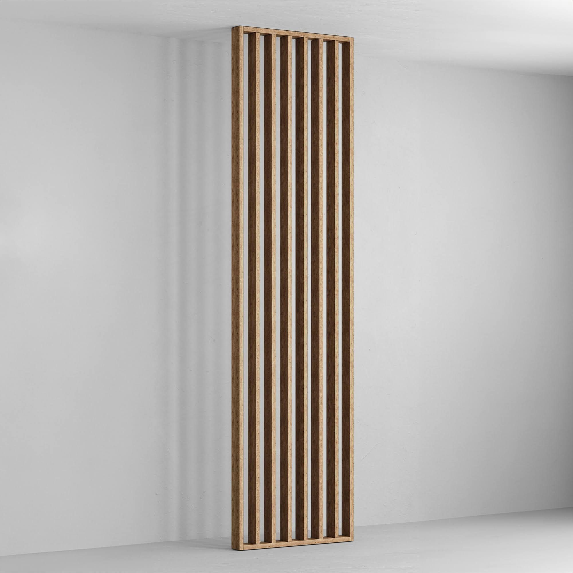 HEXIM Raumteiler Lamellenwand 275x58cm MDF Raumtrenner Trennwand