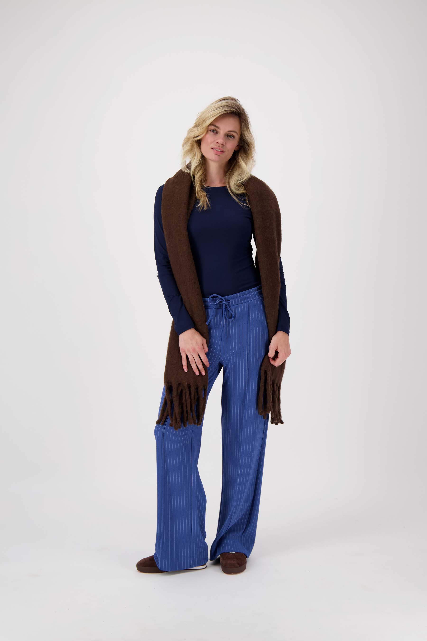broek met krijtstreep print