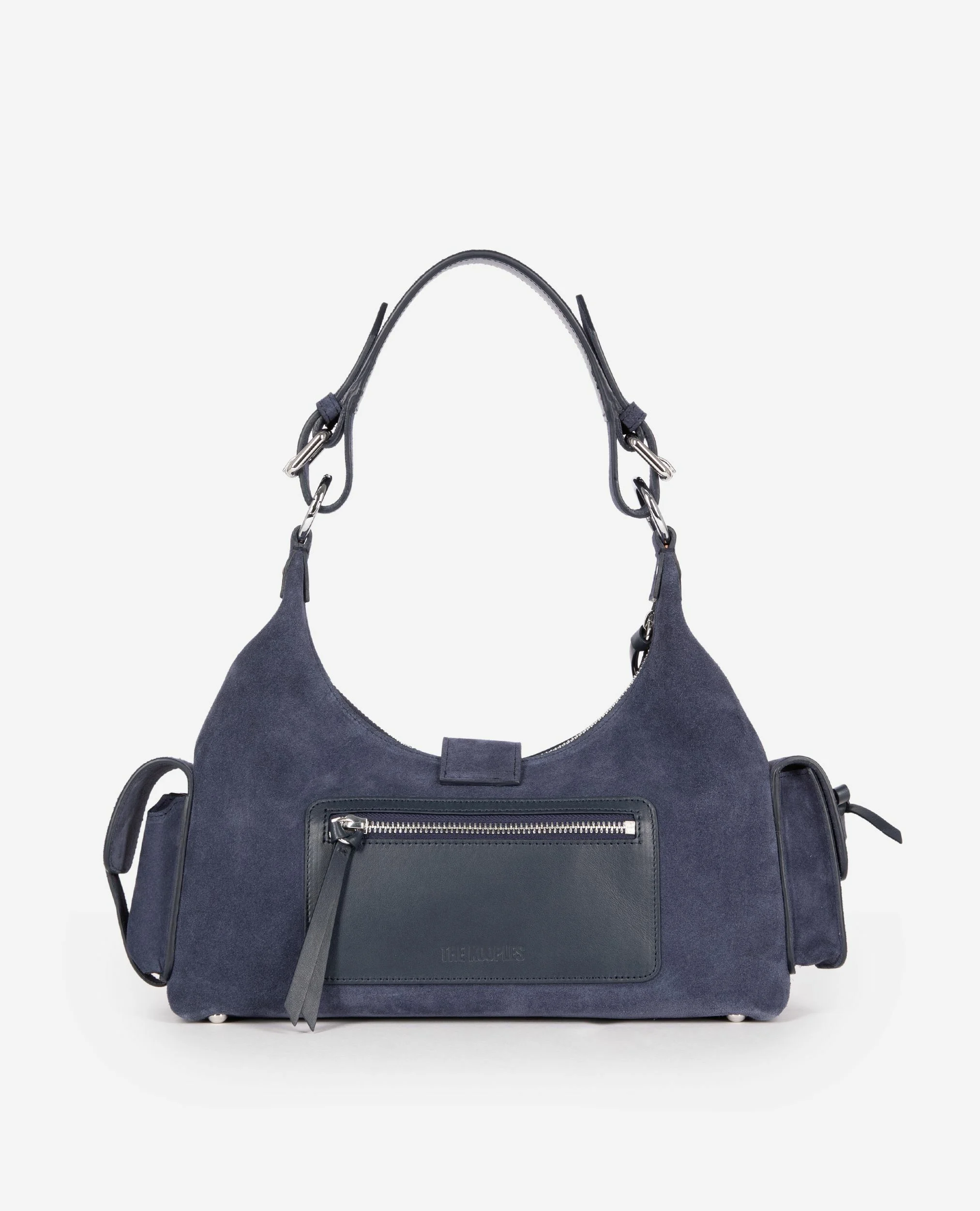 Sac Amelia en cuir suède marine