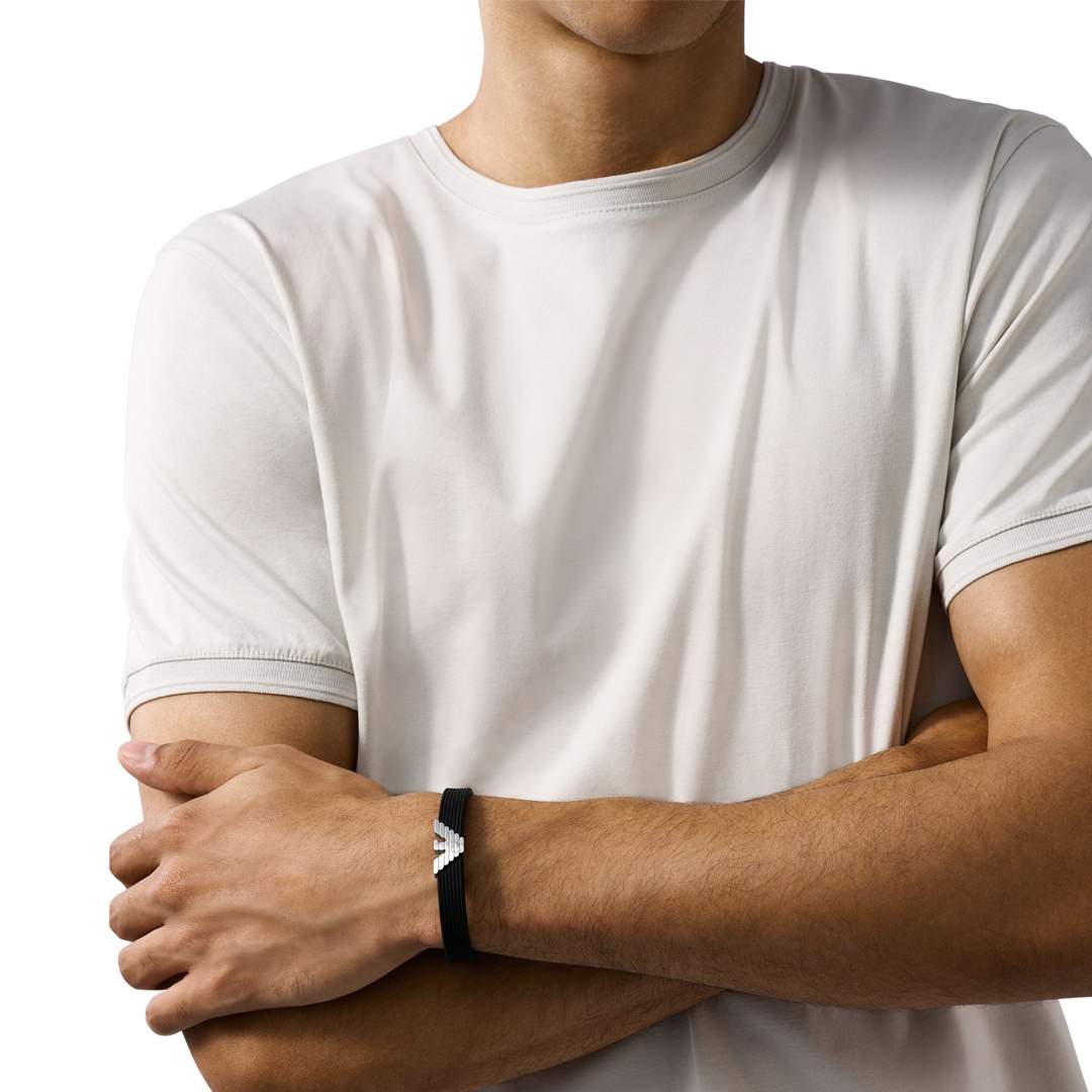 Emporio Armani Eagle Logo Silikonarmband Elemental Link